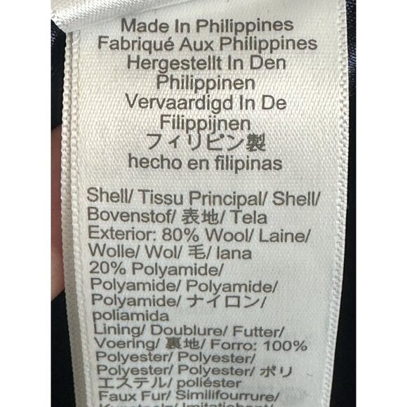 J. Crew Ws Sz 4 Italian Wool Hooded Parka By Nello Gori Black W/Gold Hardware - Picture 12 of 16